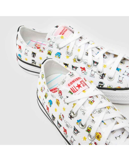 Converse White All Star Ox Hello Kitty Trainers