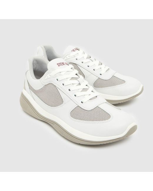 Steve Madden White Prevale Trainers for men