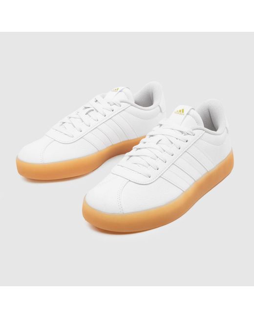 Adidas White Vl Court 3.0 Trainers In