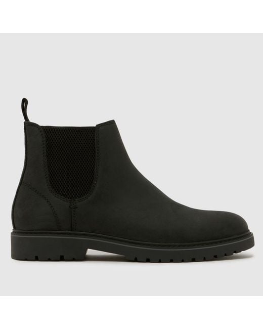 Schuh Black Dane Leather Chelsea Boots for men