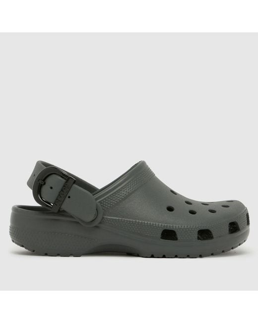 CROCSTM Gray Classic Buckle Clog Sandals