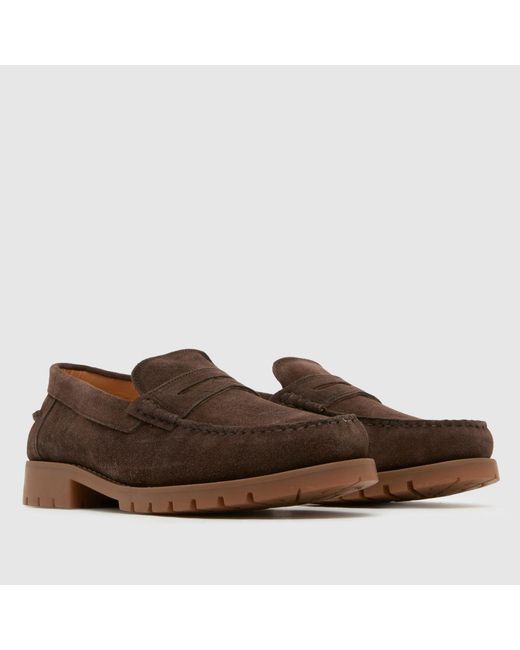 Schuh Brown Rayden Suede Loafer Shoes for men