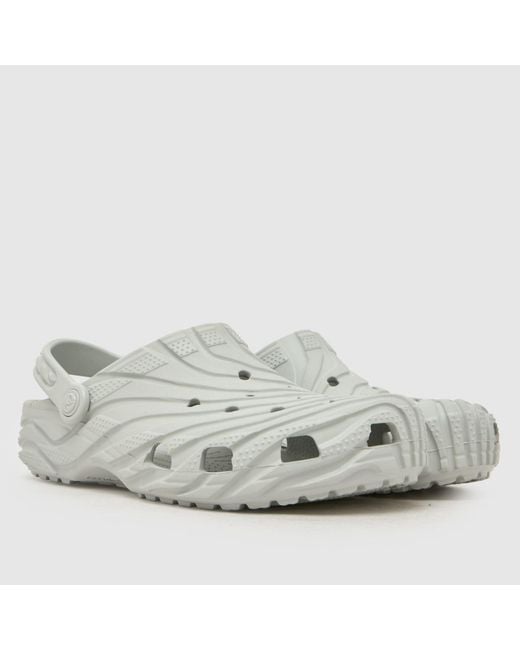 CROCSTM White Classic Erosion Clog Sandals for men