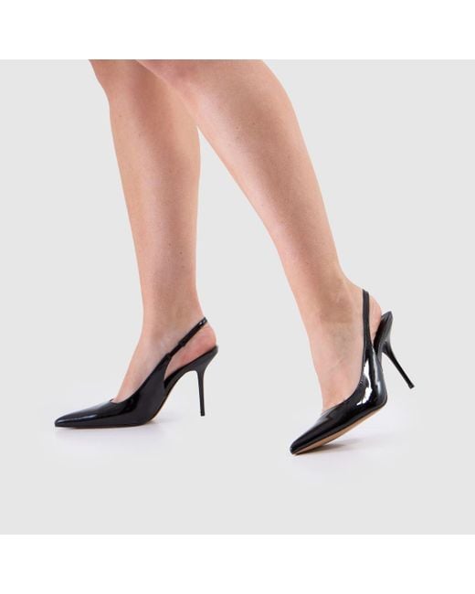 Schuh Black Sade Slingback Court High Heels
