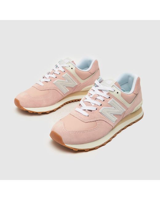 New Balance Pink 574 Trainers In