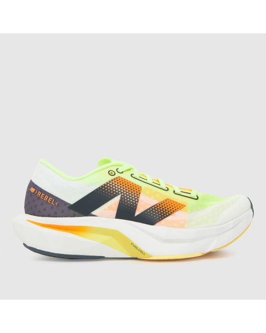 New Balance Yellow Fuelcell Rebel V4 Trainers In