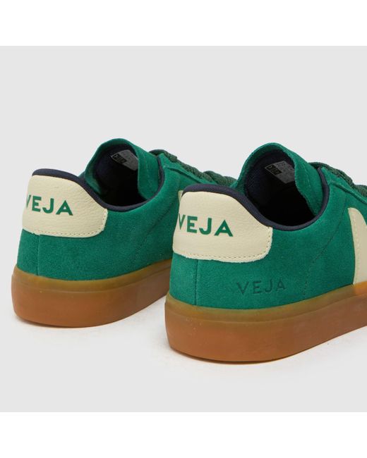 Veja Green Campo Suede Trainers In