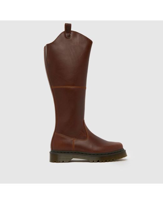 Dr. Martens Brown Amaayah Knee Hi Boots In