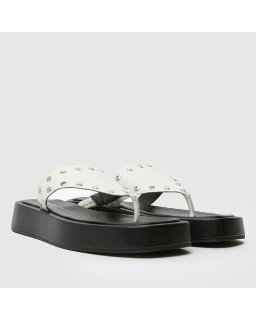 Schuh Black Toryn Platform Flip Flop Sandals
