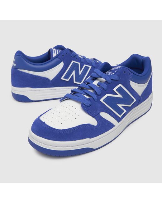 New Balance 480 Trainers In White & Blue for Men Lyst UK