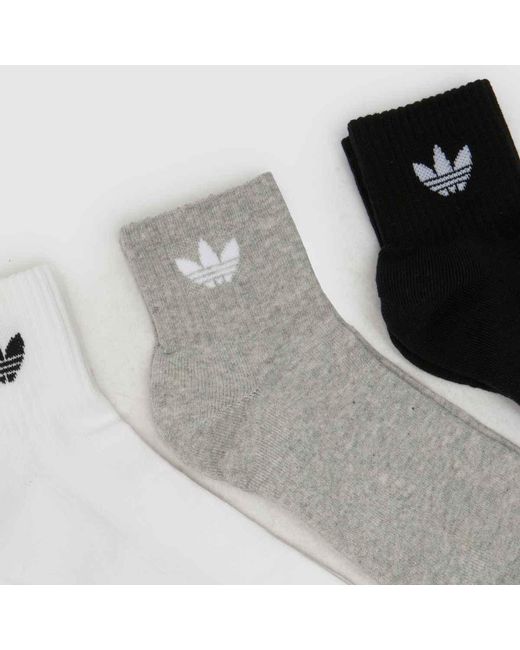Adidas Black Schuh Originals Mid Crew Sock 3 Pack