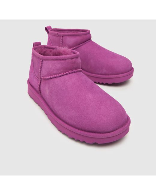 Ugg Purple Classic Ultra Mini Boots In