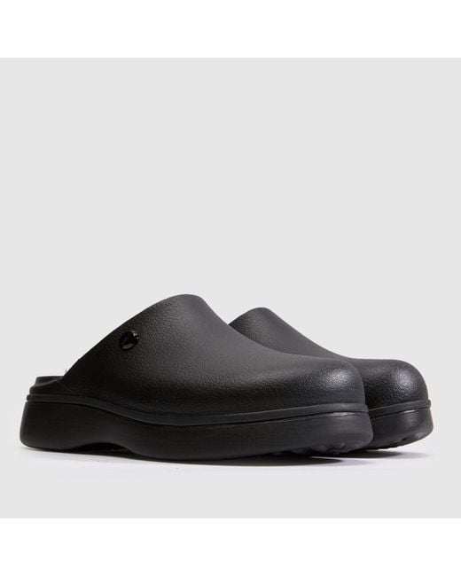 CROCSTM Black Dylan Notched Clog Sandals