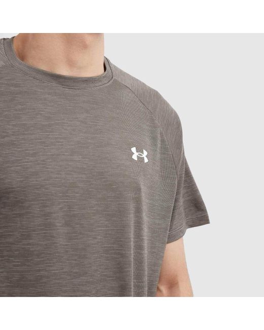 Under Armour Gray Tech Textured T-shirt In for men