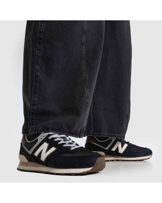 New Balance Black 574 Trainers for men