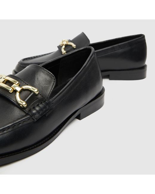 Schuh Black Lassie Leather Snaffle Loafer Flat Shoes In
