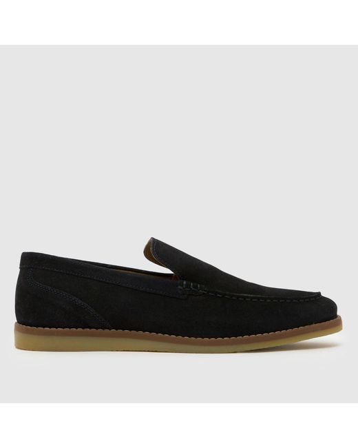 Schuh Black Risk Suede Loafer Shoes for men