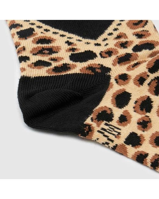 Dr. Martens Black Leopard Heart Sock