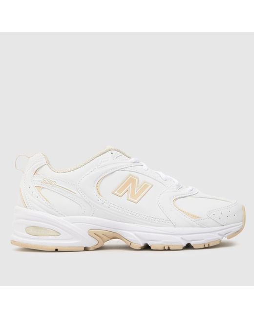 New Balance 530 Trainers In White & Beige for men