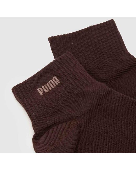 PUMA Multicolor Logo Quarter Socks 3 Pack