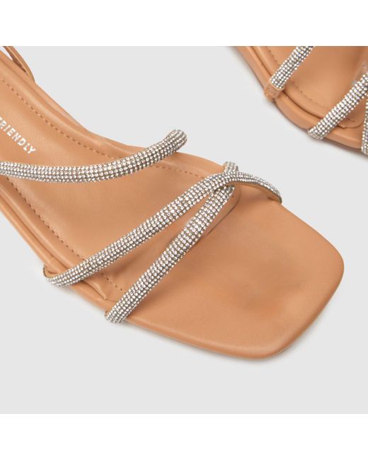 Schuh White Sander Embellished Sandals
