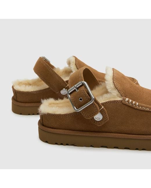 Ugg Brown Goldenstar Evelina Clog Sandals