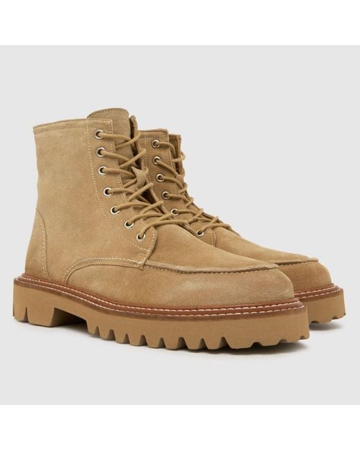 Schuh Natural Corrine Suede Moc Toe Boots