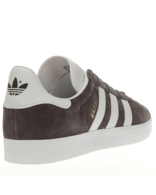 adidas dark grey gazelle trainers