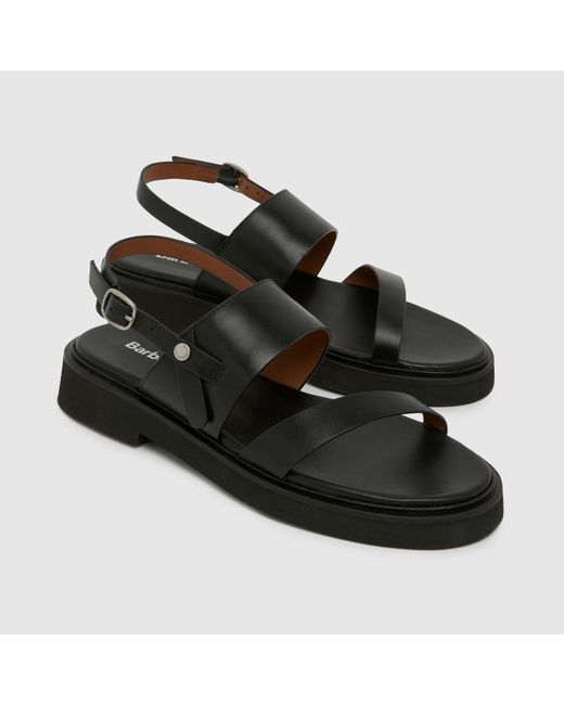 Barbour Black Dakota Sandals