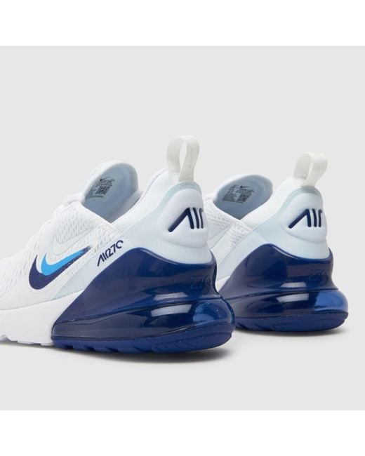 Nike Air Max 270 Trainers In White & Blue for men