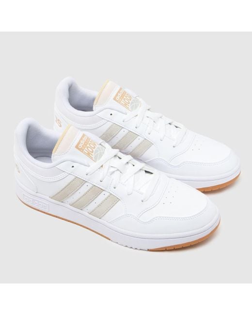 Adidas White Hoops 3.0 Trainers In for men