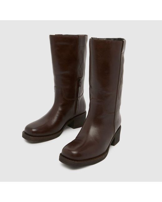 Schuh Brown Delany Leather Calf Boots
