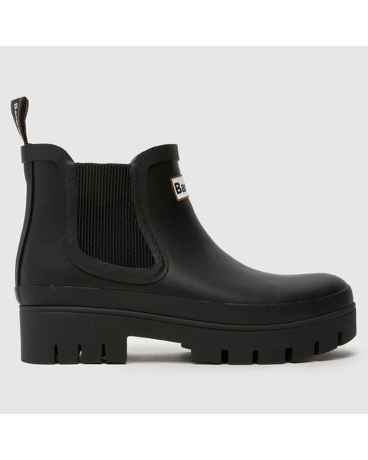 Barbour Black Halton Wellington Boots
