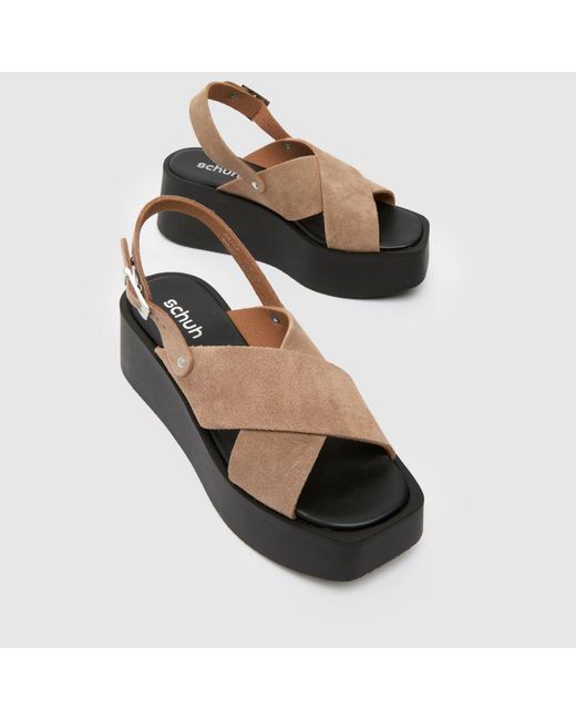 Schuh Brown True Platform Sandals