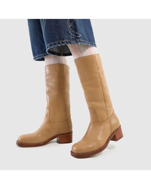 Schuh Brown Damari Leather Pull On Boots
