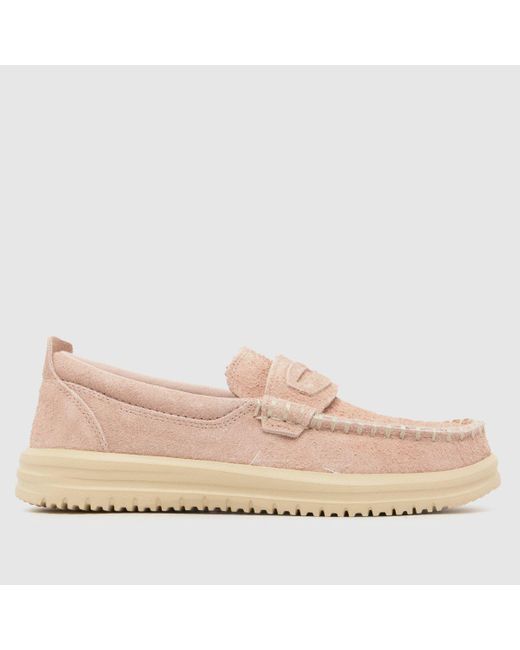 HeyDude Pink Nxt Loafer Flats