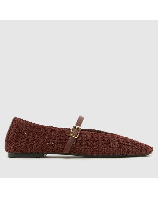 Schuh Brown Lisbeth Crochet Ballerina Flats