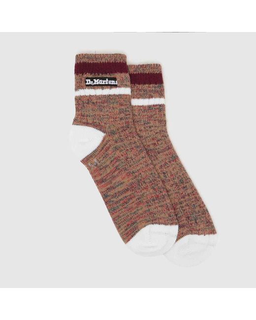 Dr. Martens Brown Short Marl Sock 1 Pack