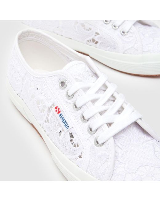 Superga White 2750 Macrame Trainers