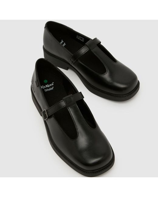 Kickers Black Maisey T-Bar Flats