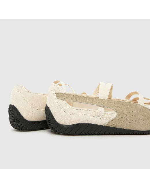 PUMA White Speedcat Ballet Trainers