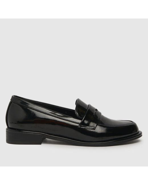 Schuh Black Women's Lorelle Patent Rand Loafer Flat Shoes