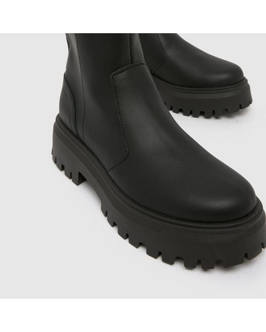 Schuh Black Ander Leather Chunky Boots