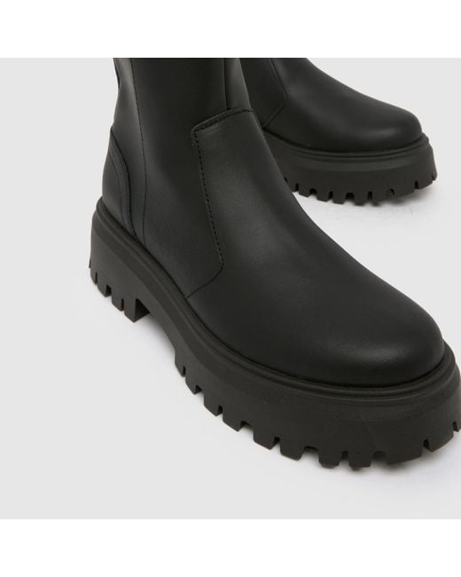 Schuh Black Ander Leather Chunky Boots