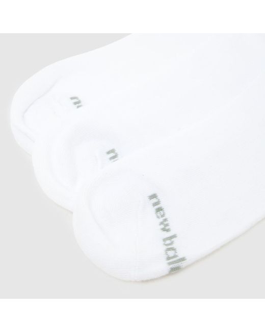 New Balance White Performance No Show Socks 3 Pack