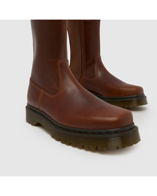 Dr. Martens Brown Amaayah Knee Hi Boots In