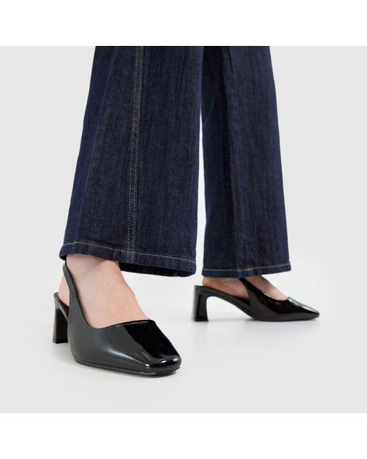 Schuh Black Shae Slingback Court Low Heels