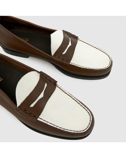 G.H.BASS Brown Weejun Larson Penny Loafer Shoes In for men