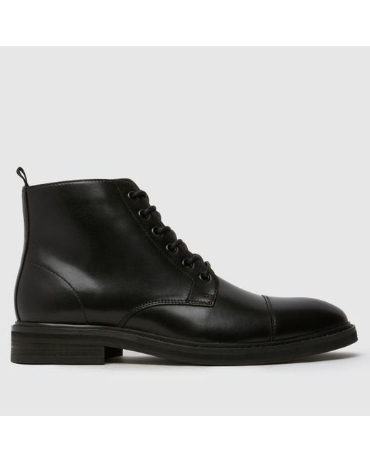 Schuh Black Darwin Lace Up Boots for men