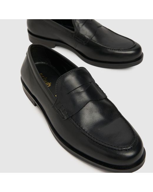 Schuh Black Rufus Penny Loafer Shoes In for men
